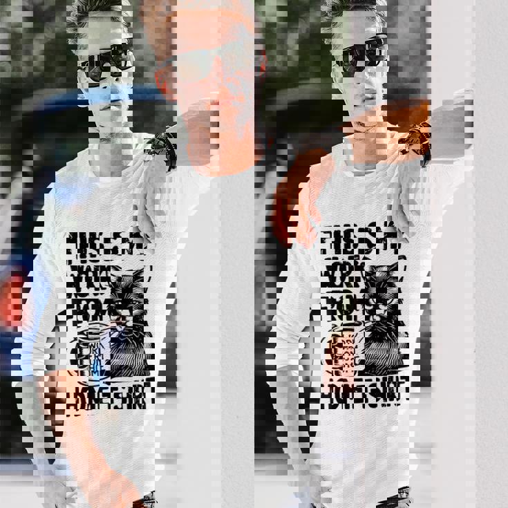 This Is My Work From Homearcastic Cat Remote Worker 長袖Tシャツ 彼への贈り物