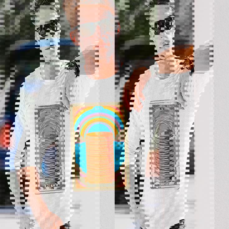 The Tower タロットカード パンケーキタワー 朝食愛好家 長袖tシャツ 長袖Tシャツ 彼への贈り物