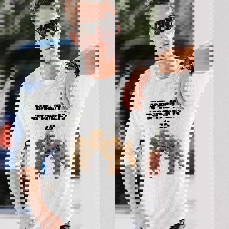 【Super Cute Toypoodles】トイプードル 実写 長袖Tシャツ 彼への贈り物