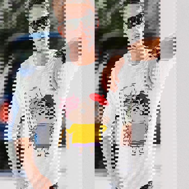 【まんが】クレヨンしんちゃん お絵描きしんちゃん 長袖Tシャツ 彼への贈り物