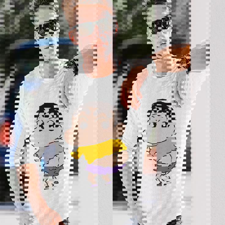 【まんが】クレヨンしんちゃん 尻出ししんちゃん 長袖Tシャツ 彼への贈り物