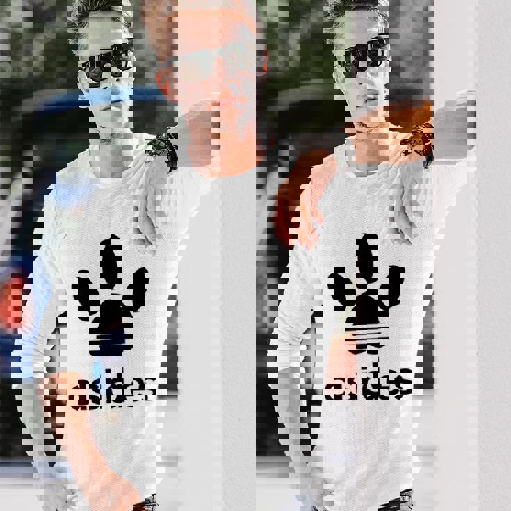 【バックプリント・背中側】Asides アシデス 足です。肉球です。【変なtシャツ屋】スポーツ ブランド パロディ 面白 長袖tシャツ 長袖Tシャツ 彼への贈り物