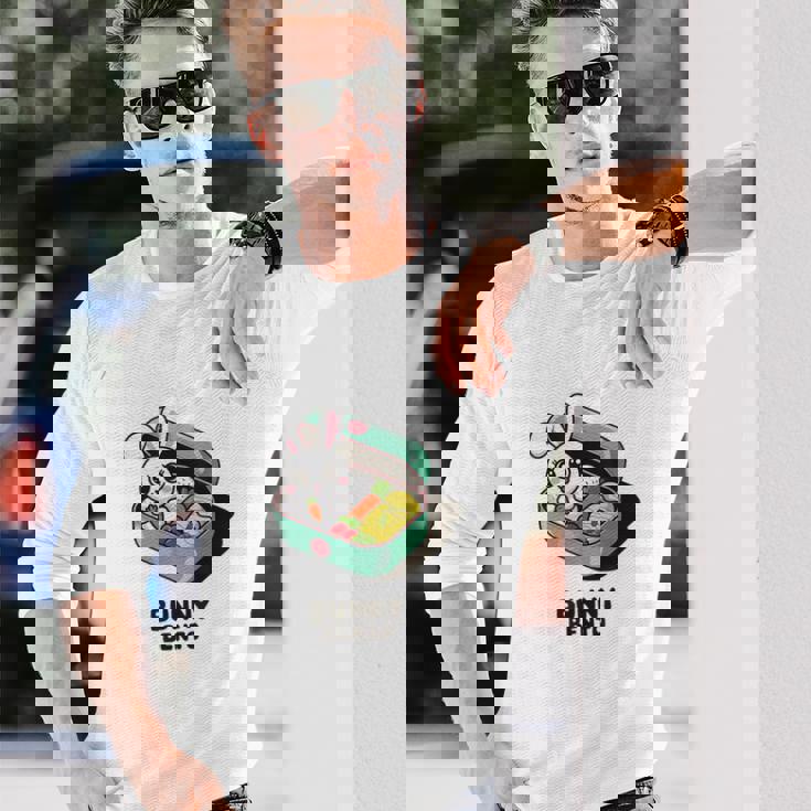 うさぎ弁当 かわいいウサギの和風弁当 ダジャレ 長袖Tシャツ 彼への贈り物