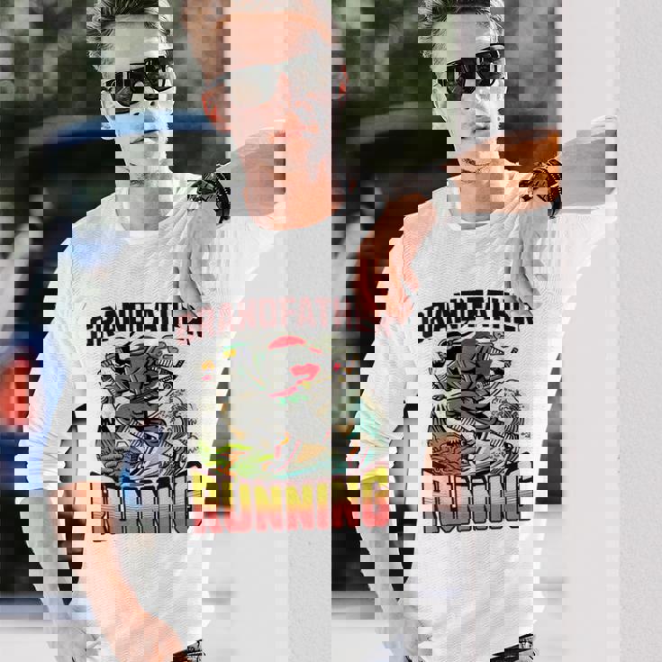 おじいちゃん ランニング ニンジャ メンズ おもしろ 長袖Tシャツ 彼への贈り物