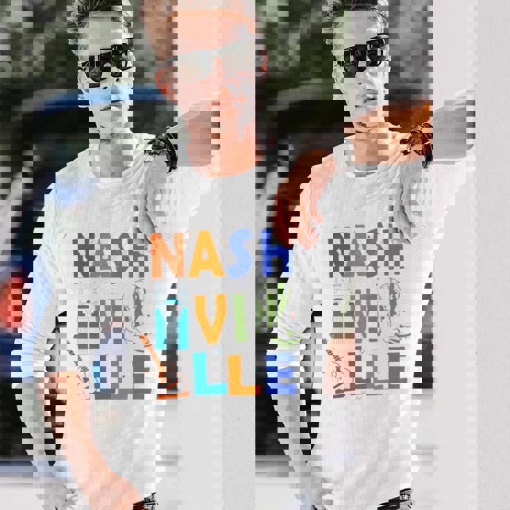 お土産 From Nashville Tn Trip Guitar Music City ナッシュビル 長袖tシャツ 長袖Tシャツ 彼への贈り物