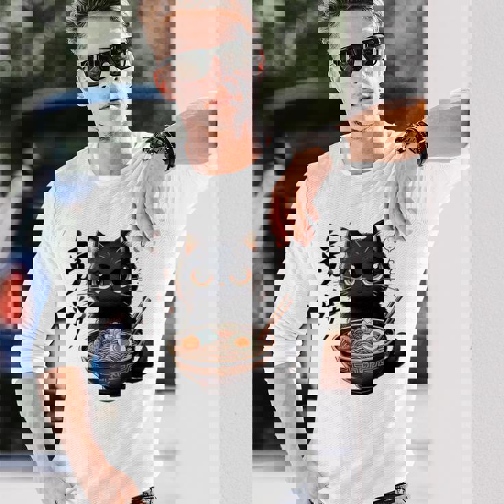 かわいいかわいいかわいいカワイイアニメ猫 長袖Tシャツ 彼への贈り物