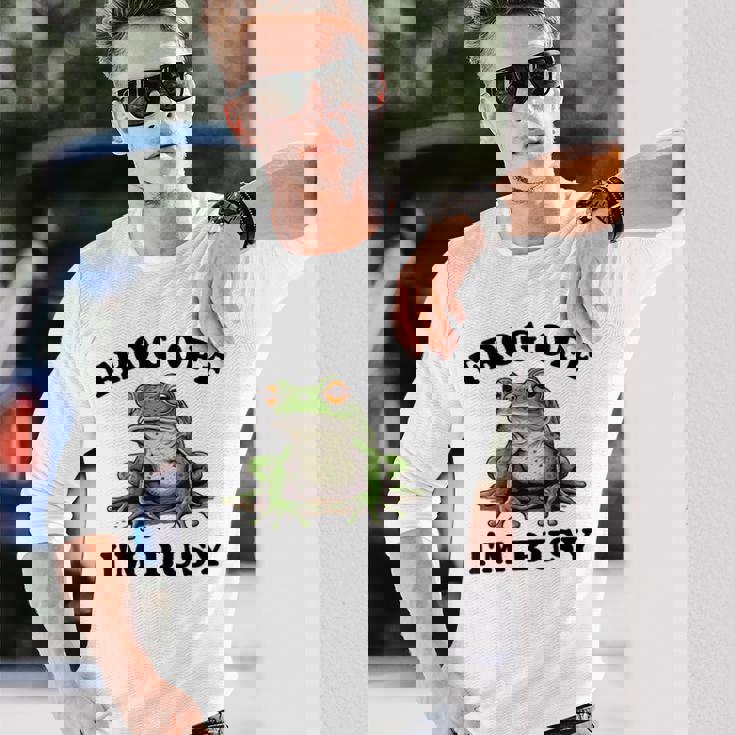 かわいいカエルデザイン 長袖Tシャツ 彼への贈り物