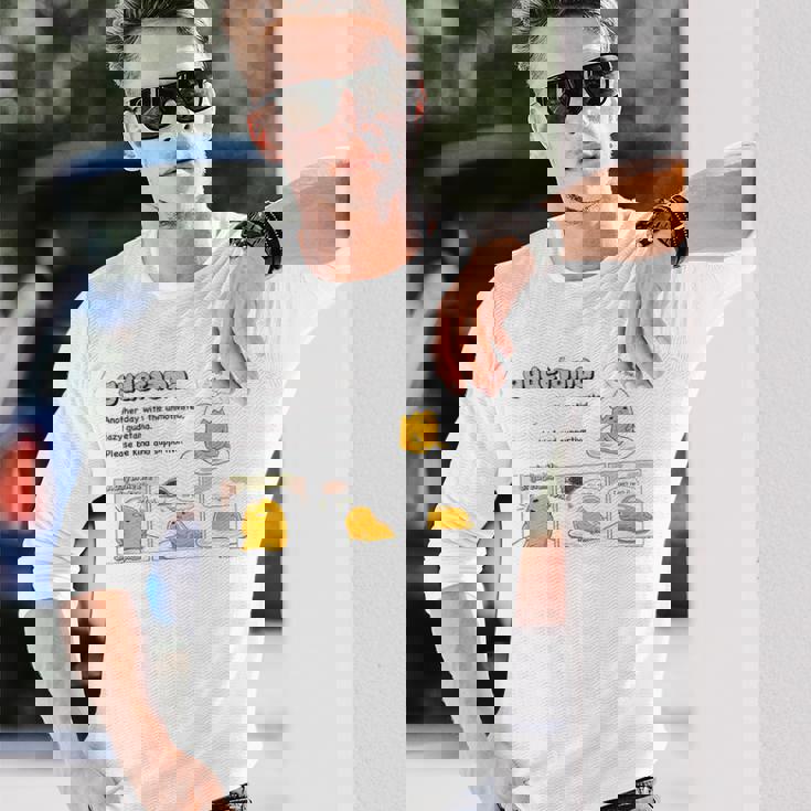 ぐでたま コミック ライトカラー 長袖Tシャツ 彼への贈り物