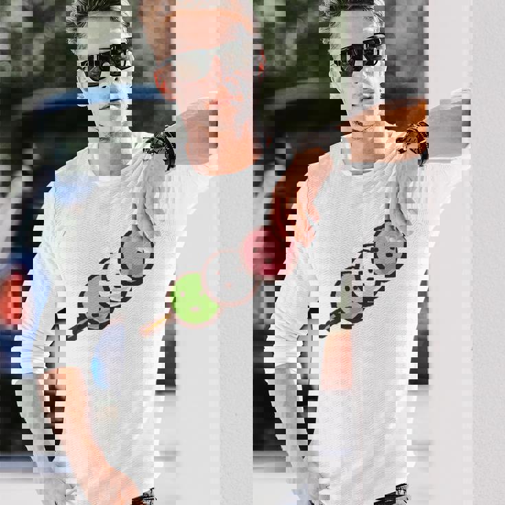 だんご 団子 和菓子 花見団子 三色団子 三兄弟 だんご好き かわいい おもしろ 長袖Tシャツ 彼への贈り物