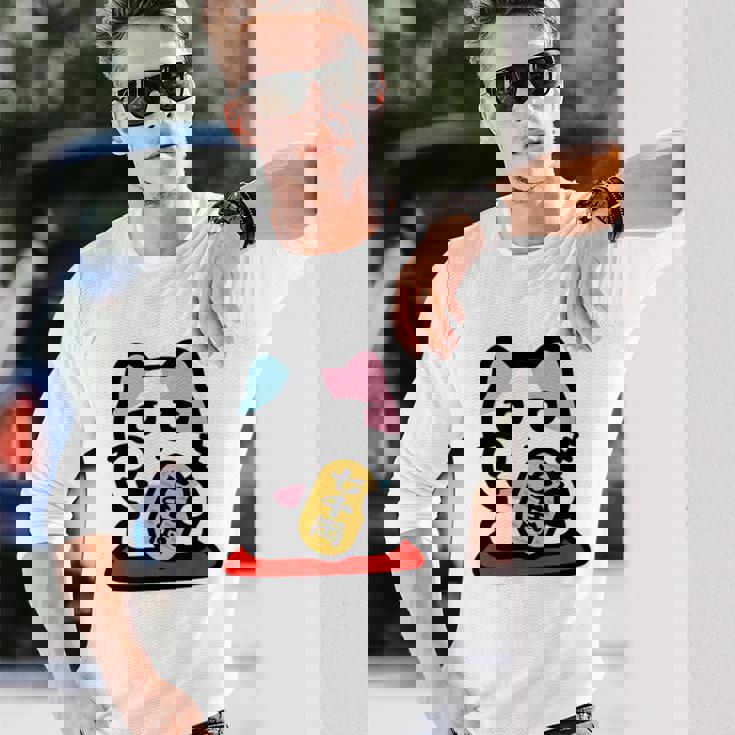 びーえするるる【Bsテレ東公式】まねきねこイラストtシャツ（10色） 長袖Tシャツ 彼への贈り物