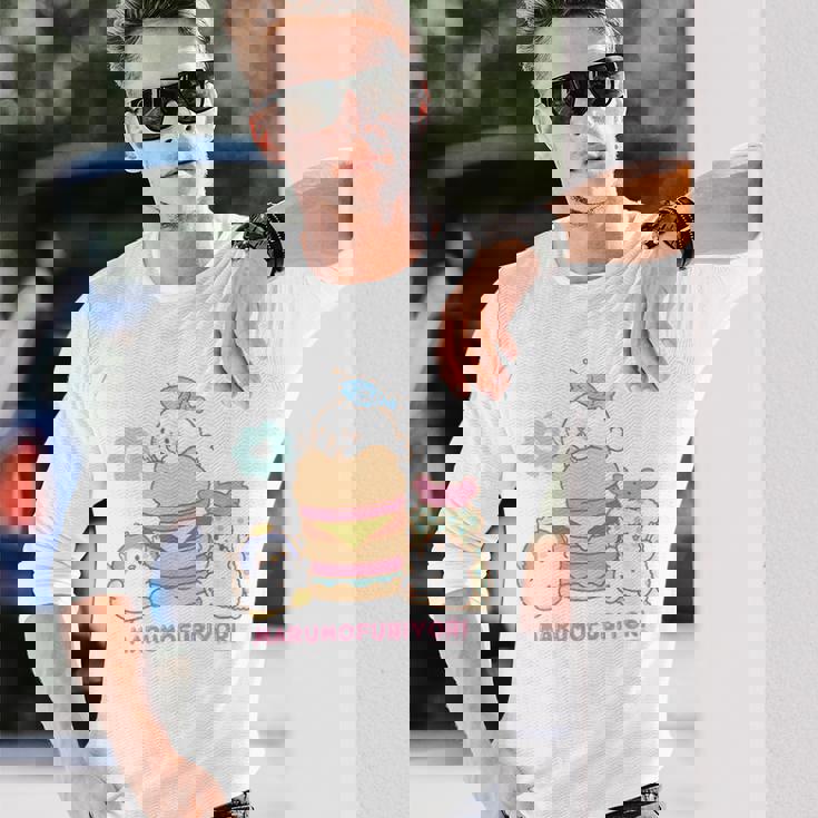 まるもふびより ハンバーガー 長袖Tシャツ 彼への贈り物