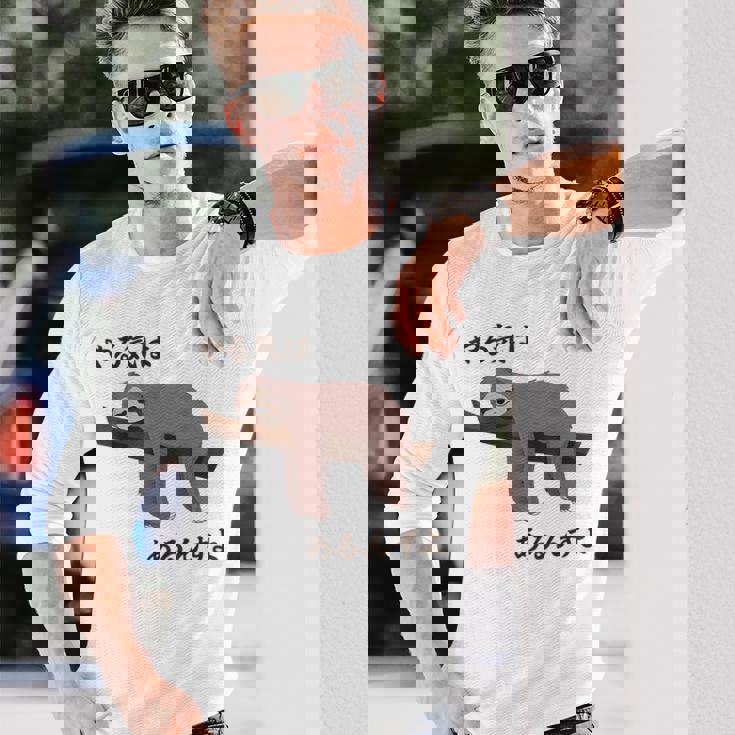 やる気はあるんすよ パンダ ジョーク かわいい 動物好き ギャグ好き ジョーク好き ギャグ おもしろ ネタ 長袖Tシャツ 彼への贈り物