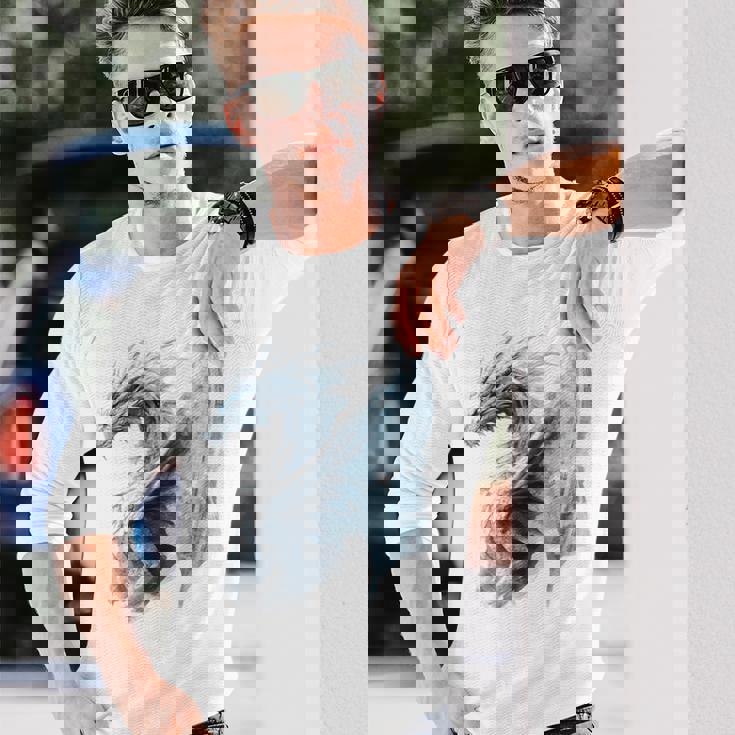 アイスドラゴン グラフィック 神話アート アイスドラゴン 長袖Tシャツ 彼への贈り物