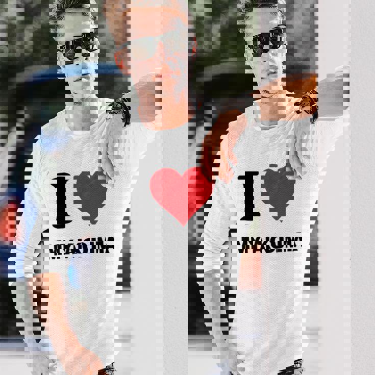 アイハート 宮古島 日本 愛 日本土産アイテム 長袖Tシャツ 彼への贈り物