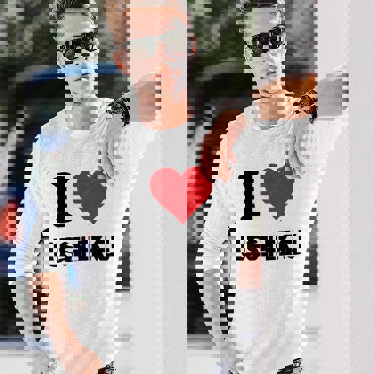 アイハート 牛久ジャパン ラブ 日本土産 長袖Tシャツ 彼への贈り物