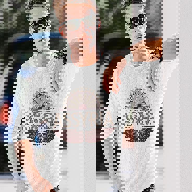 アッシリア 古代アッシリア帝国のシンボル 長袖Tシャツ 彼への贈り物