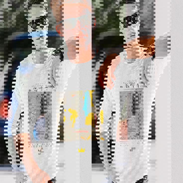 アーバン、ストリートウェア、グラフィック、バスキア、アート、抽象 長袖Tシャツ 彼への贈り物