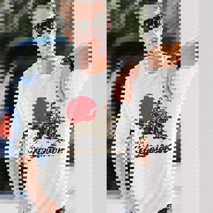 イエローストーン国立公園 カウボーイ&馬 ラングラー ビンテージ 長袖Tシャツ 彼への贈り物