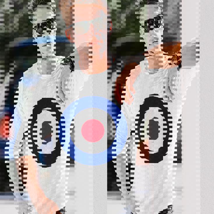 イギリス空軍の様式化されたラウンデル旗 長袖Tシャツ 彼への贈り物