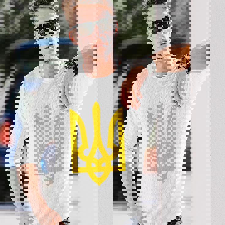 ウクライナ大統領 ヴォロディミル・ゼレンスキー ウクライナ・トライデント 長袖tシャツ 長袖Tシャツ 彼への贈り物