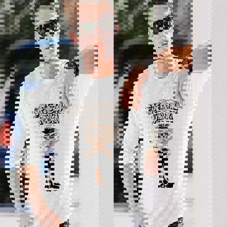 エスプレッソナ シニョーラ イタリアン Brainrot コーヒーミーム 長袖Tシャツ 彼への贈り物