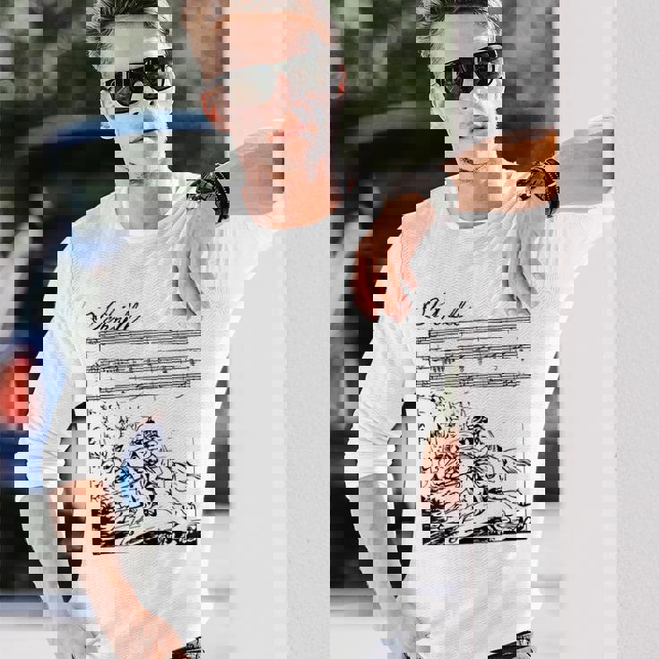 エルケーニッヒ・ゲーテの詩シューベルトの歌 長袖Tシャツ 彼への贈り物