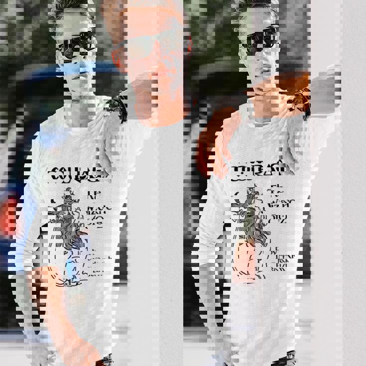 オズの魔法使い カウボーイライオン 勇気 長袖Tシャツ 彼への贈り物