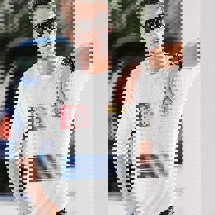 オランダ国旗 10 オランダオレンジ サッカー メンズ レディース キッズ ボーイズ 長袖Tシャツ 彼への贈り物