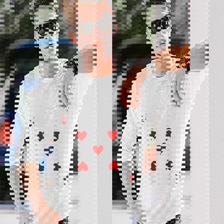 オリジナル ハロウィン トランプ コスチューム 不思議の国のアリス 長袖Tシャツ 彼への贈り物