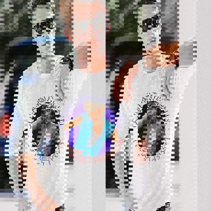 オリビア・ニュートンジョン レッツ・ゲット フィジカルサークル 写真 長袖Tシャツ 彼への贈り物