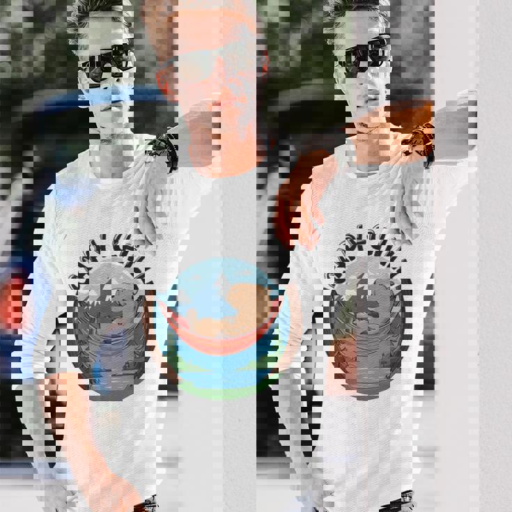 カピバラ 寝るデザイン カピバラ 飼い主 動物好き 長袖Tシャツ 彼への贈り物