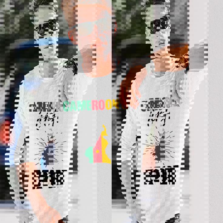 カメルーンの国旗 カメルーン語 長袖Tシャツ 彼への贈り物