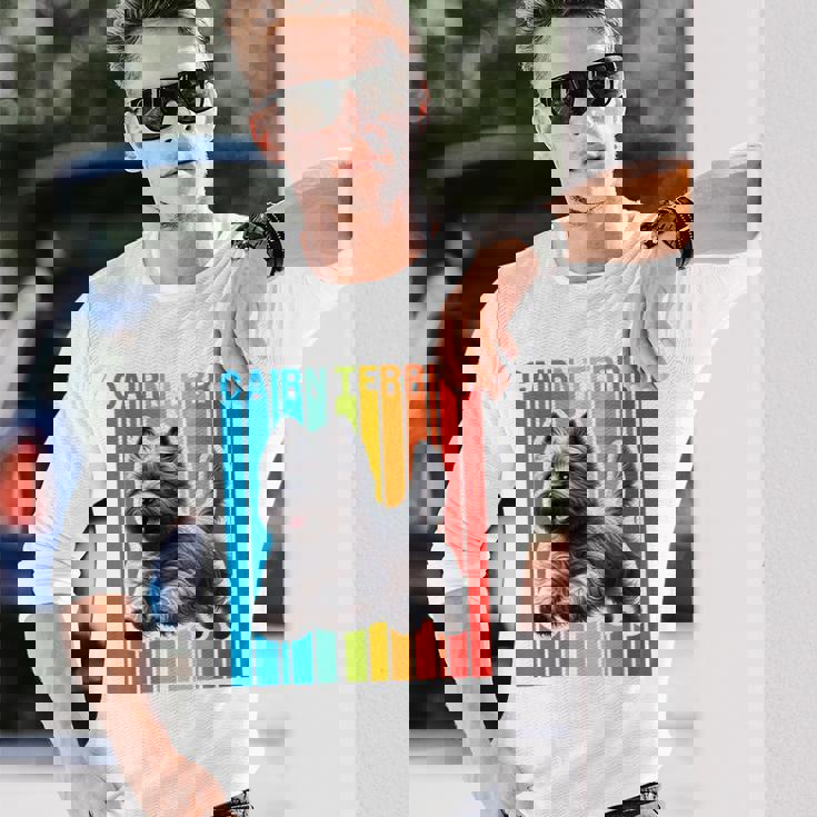 カラフル ケアンテリア 長袖Tシャツ 彼への贈り物