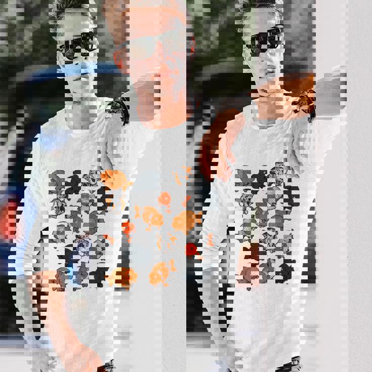 カラフルランチュウ 長袖Tシャツ 彼への贈り物