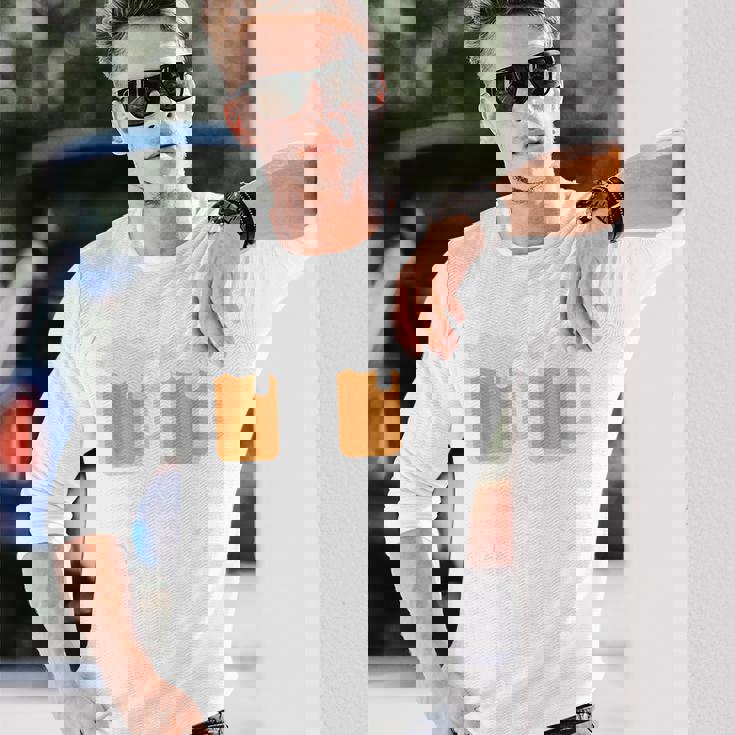 カンボジア、ビールが飲みに来た、クメール語 長袖Tシャツ 彼への贈り物