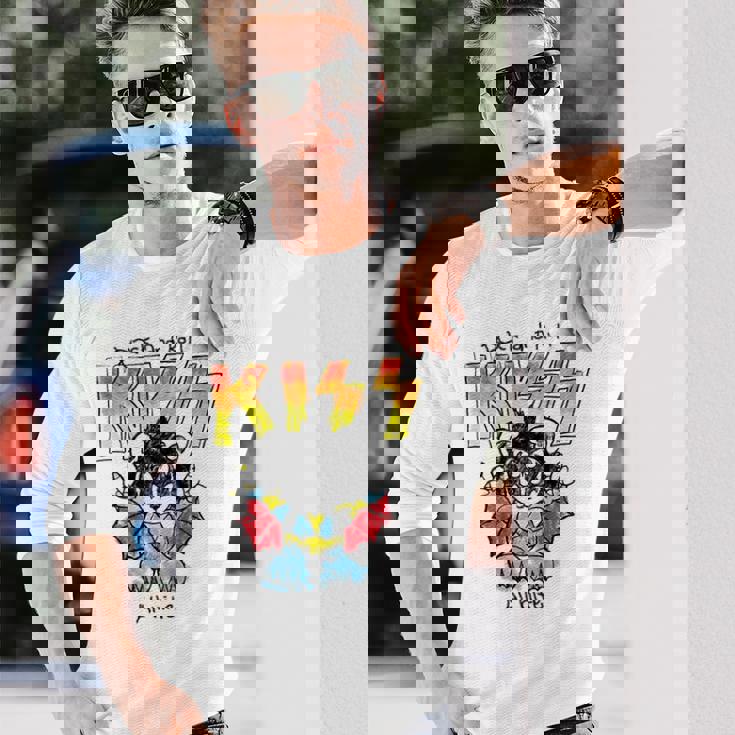 キッズ キッス Kiss In The Lines 長袖Tシャツ 彼への贈り物