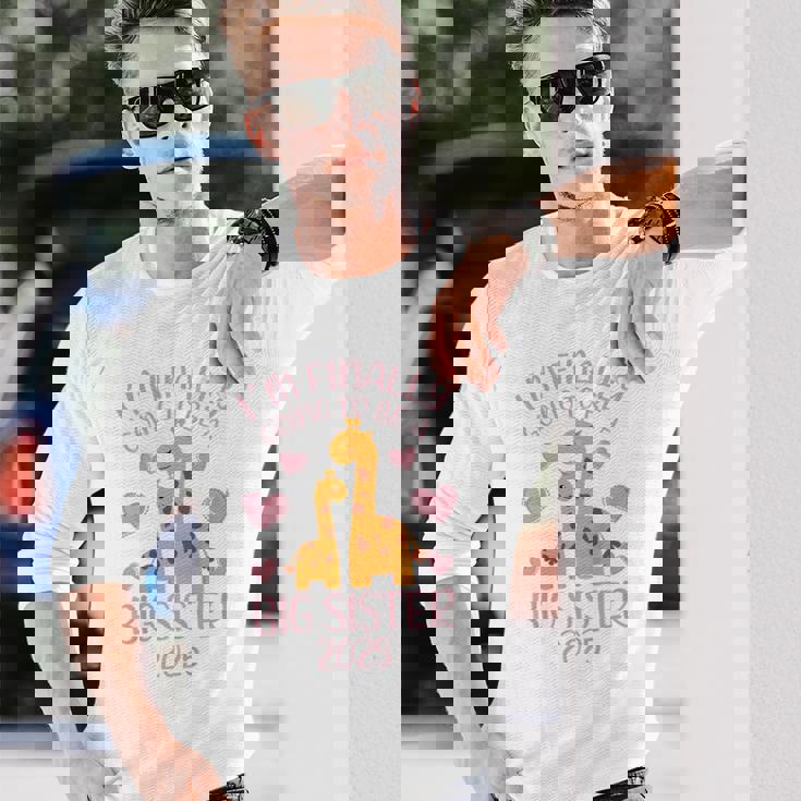 キッズ キリン、ついにお姉ちゃんになります2025 長袖Tシャツ 彼への贈り物