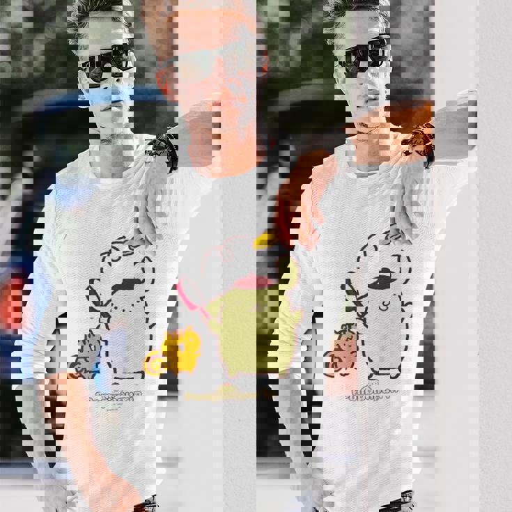 キッズ ポムポムプリン＆ベーグル 長袖Tシャツ 彼への贈り物