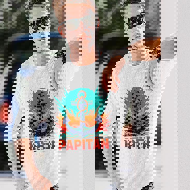 キャプテンアンカー パピタン・ヴァーター スーパーパパ 父の日 2025 長袖Tシャツ 彼への贈り物