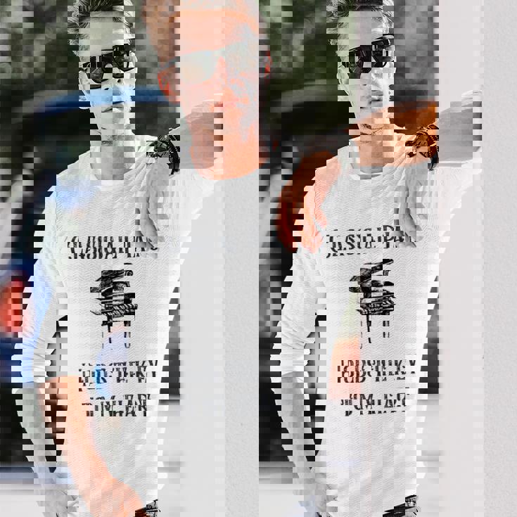 クラシックピアノ 長袖Tシャツ 彼への贈り物