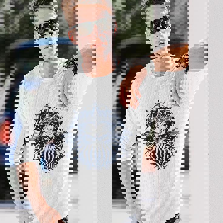 クラーケン クトゥルフ タコ 長袖Tシャツ 彼への贈り物