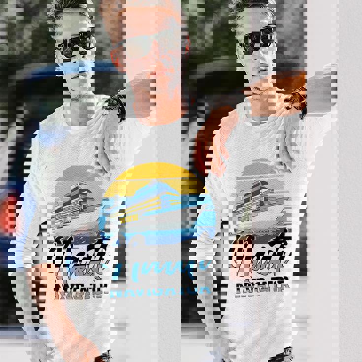 クルージング航海船キャプテンアンカークルーズディレクター 長袖Tシャツ 彼への贈り物