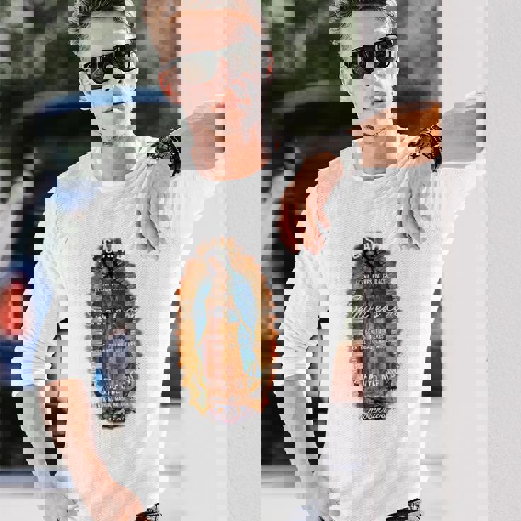 グアダルーペの聖母 カトリック アヴェ・マリア スペイン語 ヘイルマリア 長袖tシャツ 長袖Tシャツ 彼への贈り物