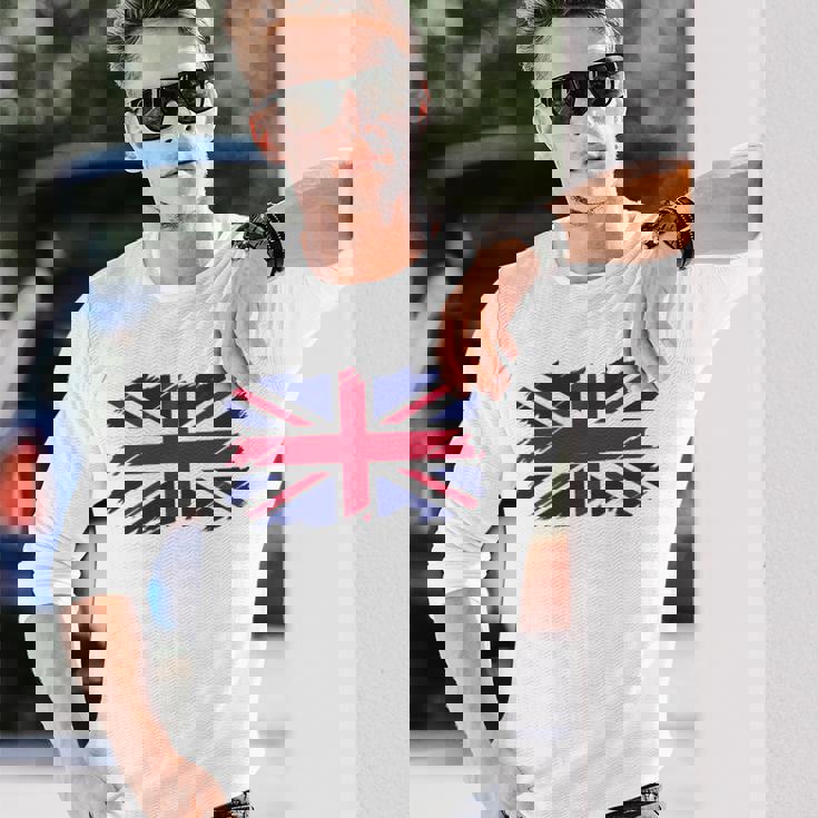 グウェントuk、イギリスの国旗、ユニオンフラッググウェント 長袖tシャツ 長袖Tシャツ 彼への贈り物