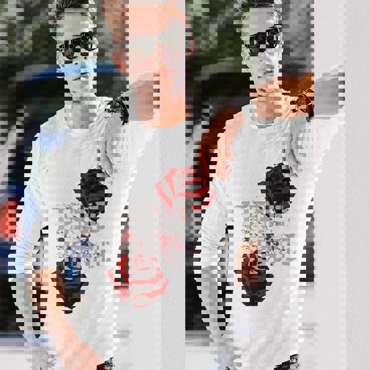 ゴシック ローズ パンク ラブ バレンタイン 学生 ロックミュージック ギグ 長袖tシャツ 長袖Tシャツ 彼への贈り物