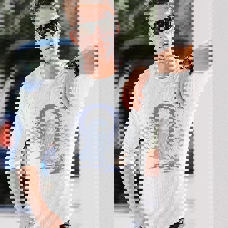 ゴースト 犬 散歩 面白い ハロウィン コスチューム パーティー パグ愛好家 長袖tシャツ 長袖Tシャツ 彼への贈り物