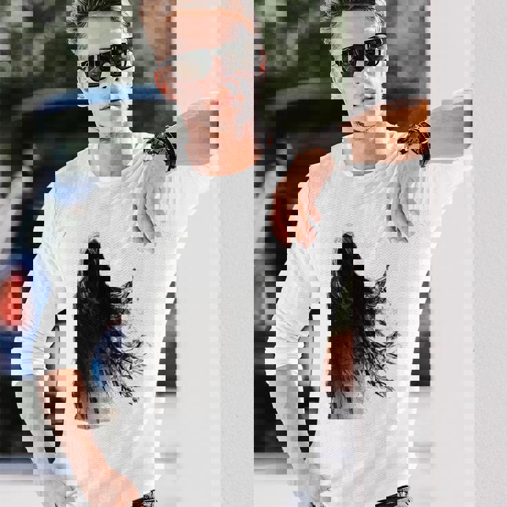 ゴーストコスチューム ハロウィン グラフィックアート スピリットゴースト 長袖Tシャツ 彼への贈り物