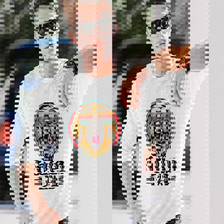 ゴールデンパパヴィンテージゴールデンレトリバー犬のための父親の日 長袖Tシャツ 彼への贈り物