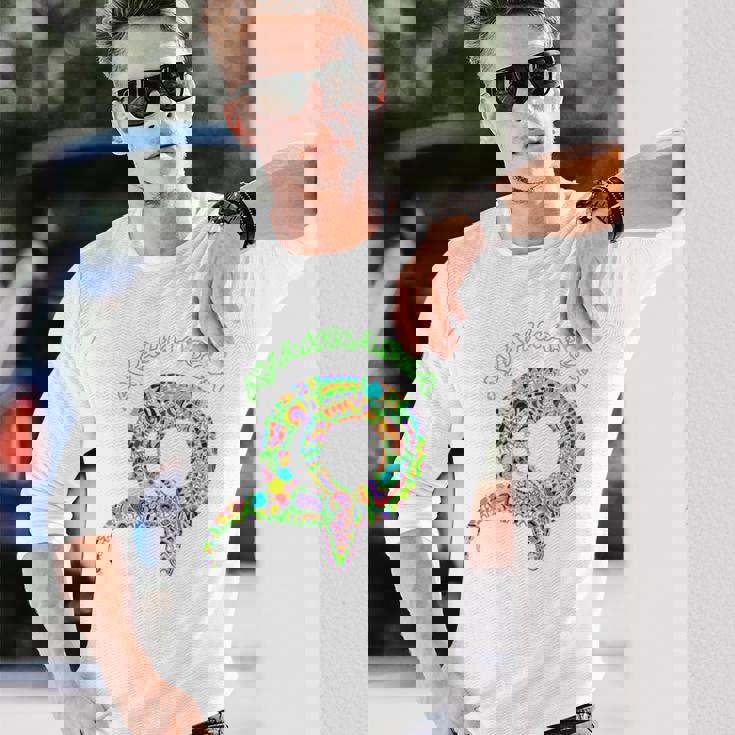 サイケデリック Dmt アヤワスカの蛇 スピリチュアルな神聖幾何学。 長袖tシャツ 長袖Tシャツ 彼への贈り物