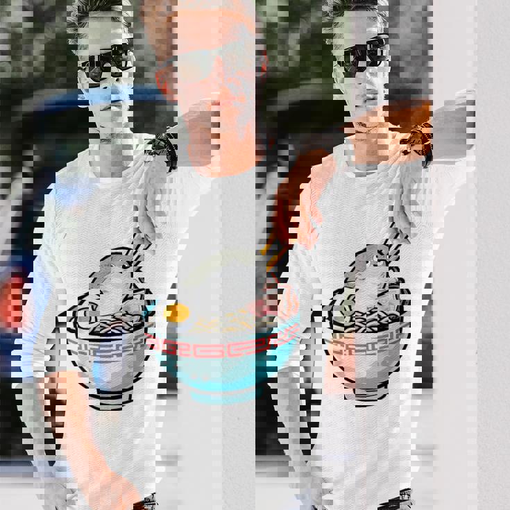 サカバンバスピス フィッシュミーム 和風ラーメン丼 長袖Tシャツ 彼への贈り物